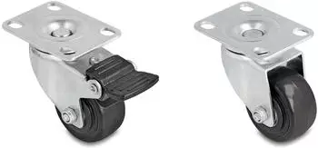 DeLock Schwerlast-Lenkrolle &Oslash;50mm, Tragkraft 400kg, 2er-Set (66754)
