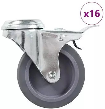 vidaXL Lenkrollen mit R&uuml;ckenloch 75mm, 16 Stk. (277858)