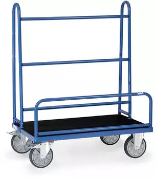 Fetra Plattenwagen mit Rohrb&uuml;geln, Riefengummi-Ladefl&auml;che 1070x335mm (4431)