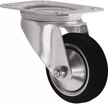 Tecwerk Lenkrolle Vollgummi Rad-&Oslash; 160mm Tragf&auml;higkeit 135kg Platte 135x110mm (2000276003)