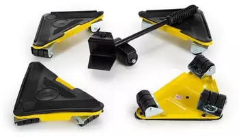 Toolland Transportroller-Set M&ouml;belheber 3 Rangierrollen 100kg (QT107)