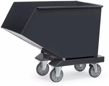 Fetra Muldenkipper mit Ablasshahn 600L 500kg anthrazitgrau (4703A-7016)