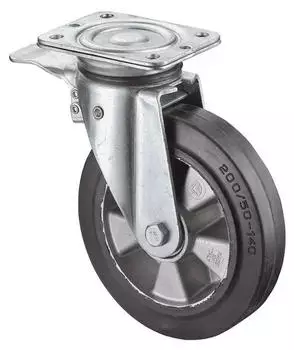 BS Rollen Schwerlast-Lenkrolle mit Totalfeststeller, &Oslash;200mm, 450kg (N120.B80.200)