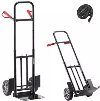 VEVOR Sackkarre 272kg Tragkraft, Teleskopgriff, Zurrgurt (HT2086AGX)
