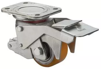 BS Rollen Heberolle Lenkrolle mit Feststeller, PU-Rad, Kugellager, 80mm (W120.C10.080)