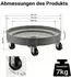 Wiltec Fassroller Transportroller Ø60cm bis 400kg Lenkrollen (65398)