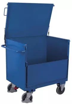 VARIOfit Blechkastenwagen mit Deckel 500kg 1190x790mm Stahl pulverbeschichtet (sw-800.415)