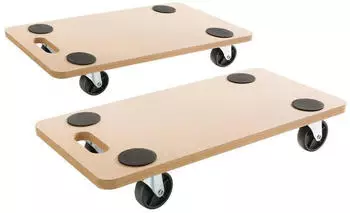 Arebos M&ouml;belroller Kunststoffrollen 580x290mm 200kg, 2 St&uuml;ck