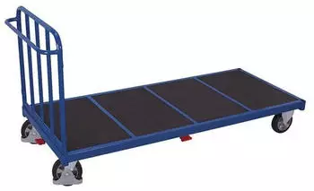 VARIOfit Stirnwandwagen mit senkrechten Streben 1200kg 2045x880mm Enzianblau RAL 5016 (sw-2002)