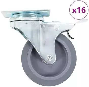 vidaXL Lenkrollen 75mm, 16 Stück