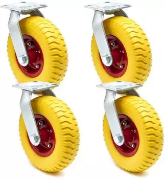 Wiltec Lenkrollen-Set 4x Ø220x58mm, pannensicher, bis 100kg (64883)