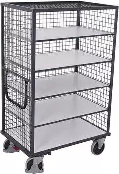 Cordes VARIOfit ESD-Etagenwagen Drahtgitter 1045x685mm, 5 Ladefl&auml;chen, graphitgrau (sw-700.860)