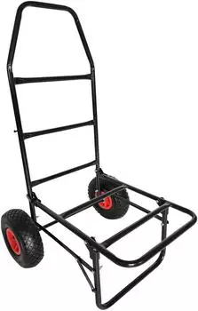 Relaxdays Klappbarer Transportwagen Stahl luftbereift 80kg, 102x50x37cm