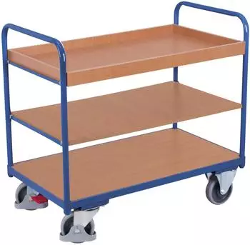 VARIOfit SW-500.210 Etagenwagen Stahl pulverbeschichtet 250kg Enzianblau (SW-500.210)