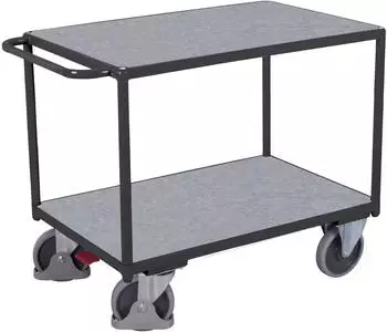 Cordes Tischwagen schwer, 2 Zinkblechladeflächen, RAL 7016, 1390x800x920mm (sw-800.505/AG)