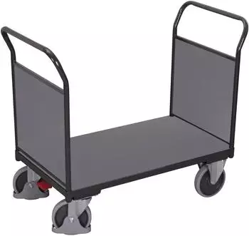VARIOfit Doppel-Stirnwandwagen mit Holzw&auml;nden 1200x800mm, anthrazitgrau RAL 7016 (sw-800.202/AG)