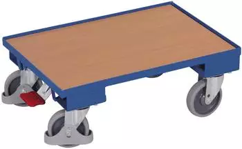VARIOfit Euro-System-Roller mit Boden, Zentralbremse EasySTOP, 610x415mm, 250kg (sw-410.070)