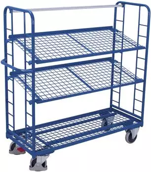 Cordes VARIOfit Etagenwagen 3 Drahtgitterb&ouml;den 1355x550mm enzianblau (sw-540.225)