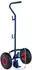 Relaxdays Gasflaschenwagen 3-5kg, Luftreifen, Stahl, blau/rot