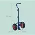 Relaxdays Gasflaschenwagen 3-5kg, Luftreifen, Stahl, blau/rot