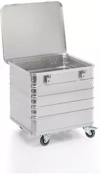 Gm&ouml;hling Kastenwagen D 3008 Aluminium mit Deckel 229l, 730x605x730mm