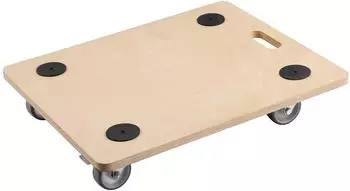 Metafranc Transportroller Sperrholz 590x490mm 200kg mit Bremse (822130)