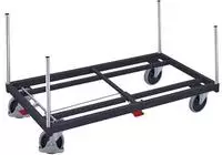 VARIOfit Rungenwagen Gummibereifung 500kg Tragkraft 1305x805mm Anthrazitgrau...