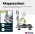 Proregal RHINO Profi-Plattformwagen klappbar 150kg Vollgummibereifung (RJL4-01)