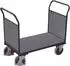 VARIOfit Doppel-Stirnwandwagen mit Holzwänden 1000x700mm, anthrazitgrau RAL 7016, 500kg