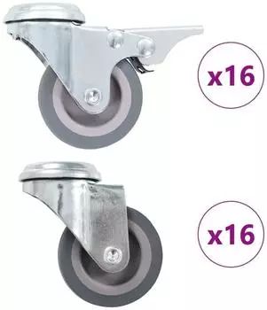 vidaXL Lenkrollen mit R&uuml;ckenloch 50mm, 32 Stk. (277885)