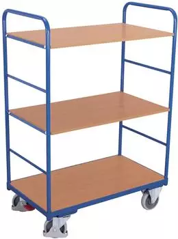 VARIOfit Etagenwagen hoch 850x500mm 3 B&ouml;den enzianblau (sw-500.211)