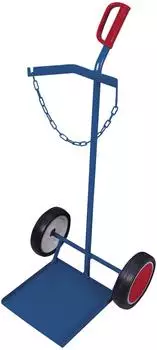 VARIOfit VARIOfit Stahlflaschenkarre f&uuml;r 1 Propangasflasche 33kg, Vollgummi-Bereifung (fk-1204/33)
