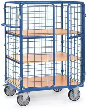 Fetra Etagenwagen mit Fl&uuml;gelt&uuml;ren 1000x600mm (8481-3DE)