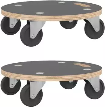 vidaXL Transportroller Rund &Oslash;38x11,5cm 250kg, 2 Stk. (154892)