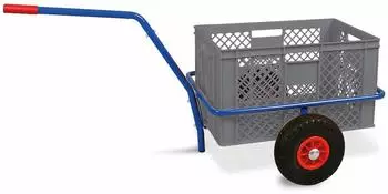 BRB Handwagen mit Kunststoffkorb 600x400x320mm, 63L, grau, 200kg (75706)