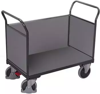 VARIOfit VARIOfit Dreiwandwagen mit Holzw&auml;nden 1000x675mm, anthrazitgrau RAL 7016 (sw-700.302/AG)