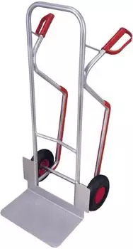 VARIOfit Aluminiumkarre mit Treppenkufen, Luftbereifung, Schaufel 480x300mm (ap-710.107)
