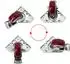 SCHMIDT Systemprofile Lenkrolle mit 3D-Platte Nut 8, Schwerlast, mit Bremse, 10er-Pack (125645)