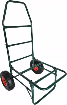 Relaxdays Sackkarre klappbar, Stahl, luftbereift, bis 80kg, grün