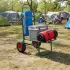 Relaxdays Sackkarre klappbar, Stahl, luftbereift, bis 80kg, grün