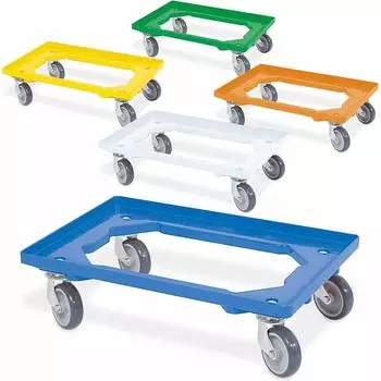 BRB Logistikroller für Behälter 600x400mm, 5er-Set, farbig (75413)