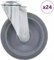 vidaXL 24 Stk. Lenkrollen mit Bolzenloch 125 mm
