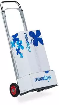 Relaxdays Sackkarre, klappbar, bis 200kg, Metall (40x107x40.5cm)