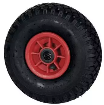 Toolland Rad für Sackkarre, Luftreifen, profiliert, schwarz-rot (OHT7W)