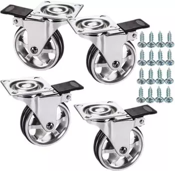 Sotech M&ouml;belrolle BOBBY &Oslash;75mm Aluminium mit Bremse, 4er-Set (BOBBY)