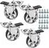 Sotech Möbelrolle BOBBY Ø75mm Aluminium mit Bremse, 4er-Set (BOBBY)