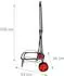 Relaxdays Transportkarre, klappbar, gepolsterter Griff, Gummiräder, bis 35kg, grau