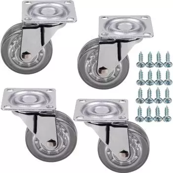 Sotech M&ouml;belrollen ULM &Oslash;50mm transparent, ohne Bremse, 4 St&uuml;ck (160kg)