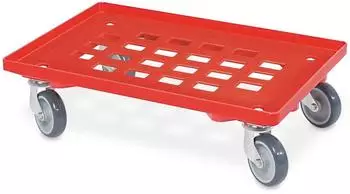 BRB Logistikroller mit Gitterdeck, Edelstahl-Radgabeln, 250kg (22952)