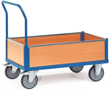 Fetra Kastenwagen mit 4 W&auml;nden aus Holz Wandh&ouml;he 250 mm 600 kg (2563)